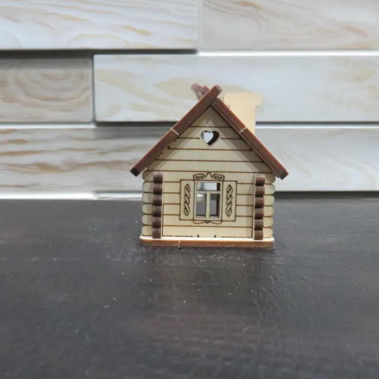 Набор деревянных заготовок «Деревенька на опушке» (7 домиков + мельница)